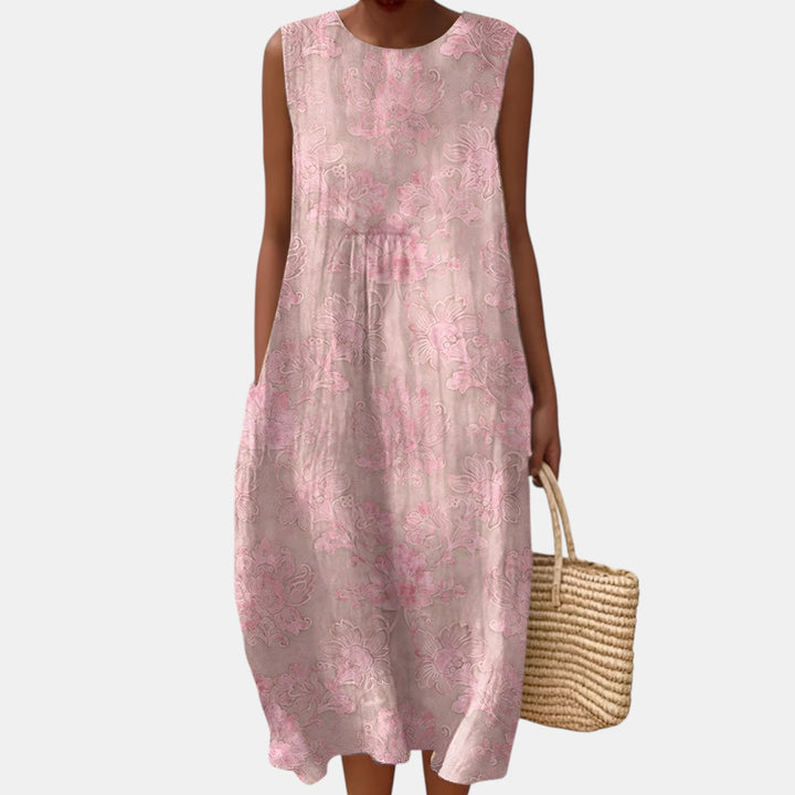 Florence | Sleeveless Midi Sundress with Pockets