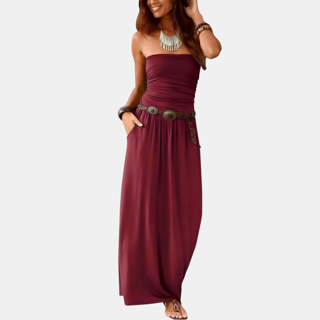 Vivienne | Strapless Bandeau Maxi Dress