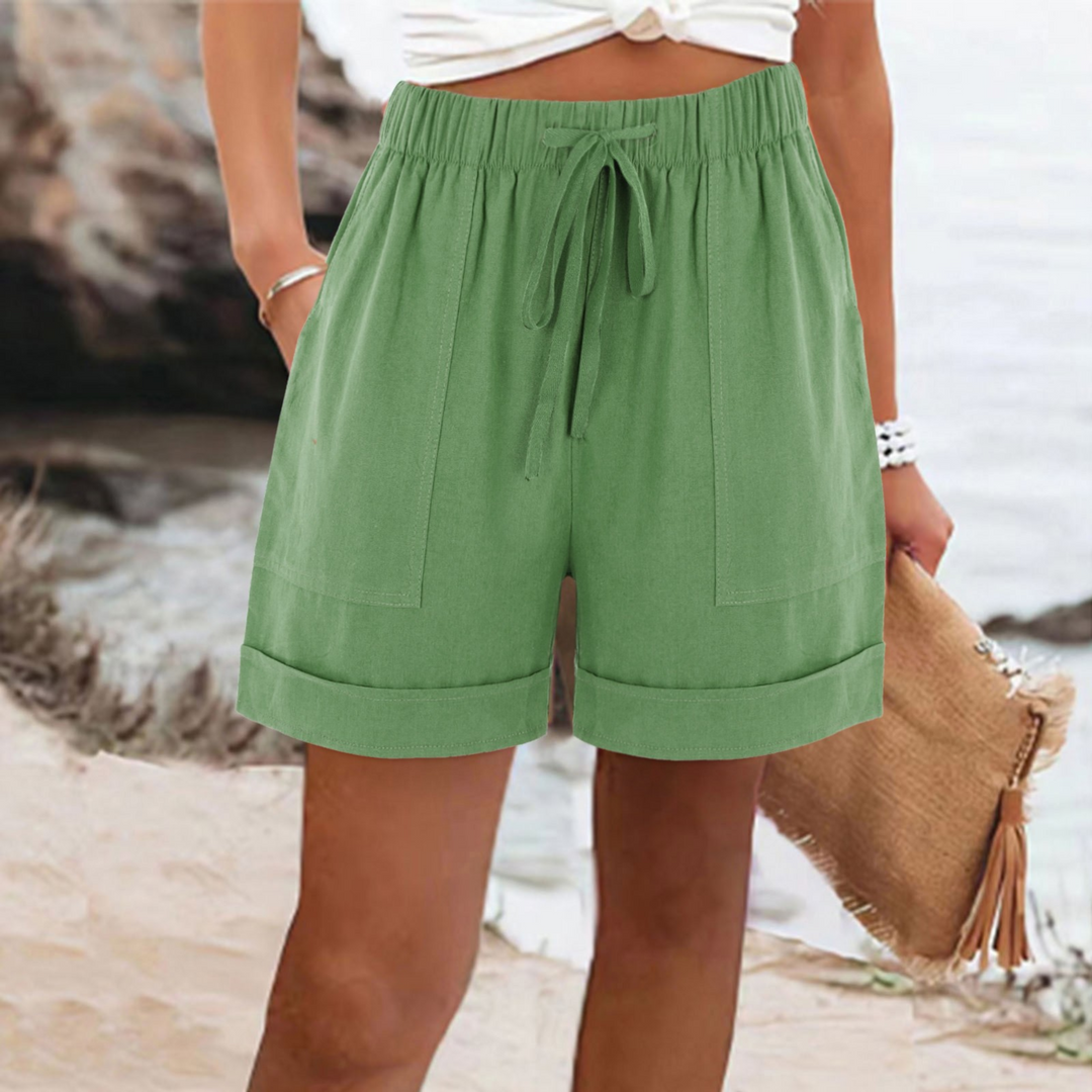 Genevieve | Loose Casual Shorts with Drawstring Waist