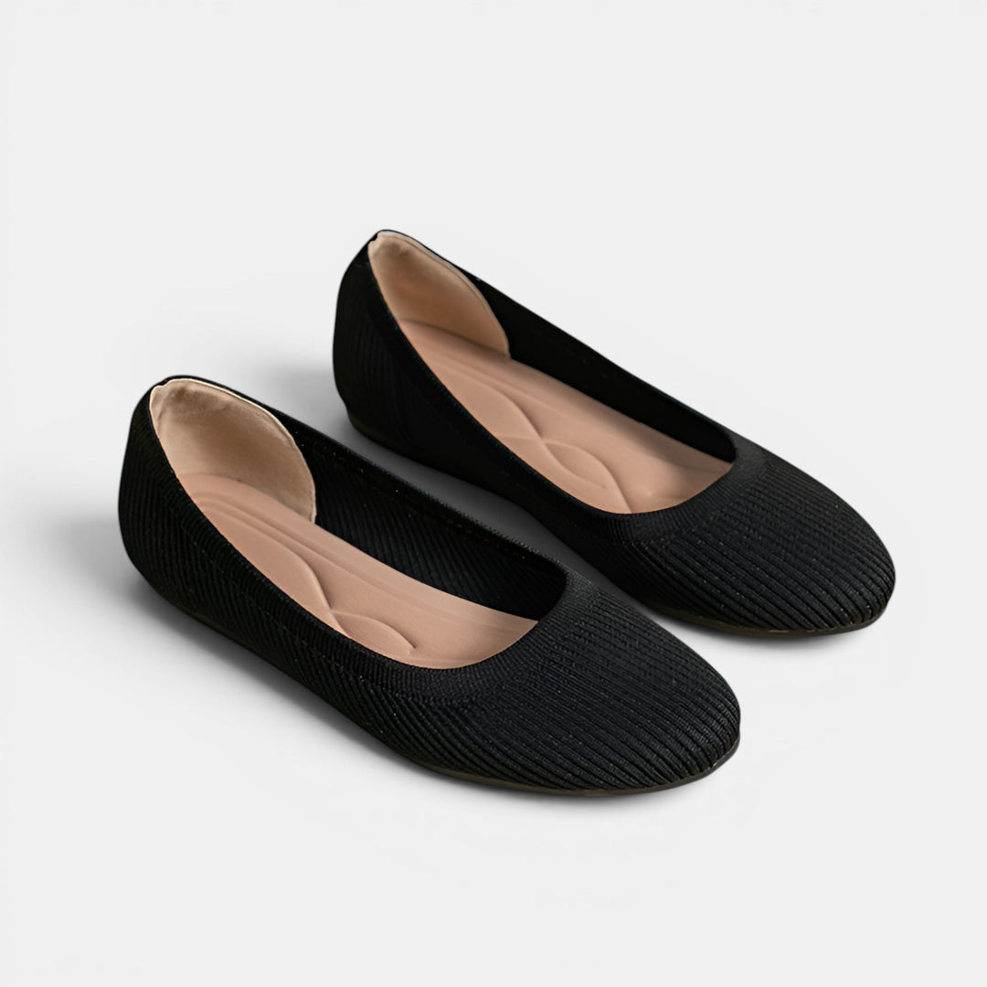 Linda | Pointed Toe Ballet Flat with Clean Minimal Upper and Slip-On Entry