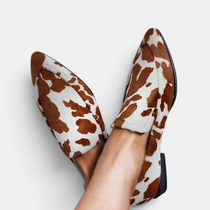 Selma | Pointed Toe Slip-On Loafer with Low Block Heel