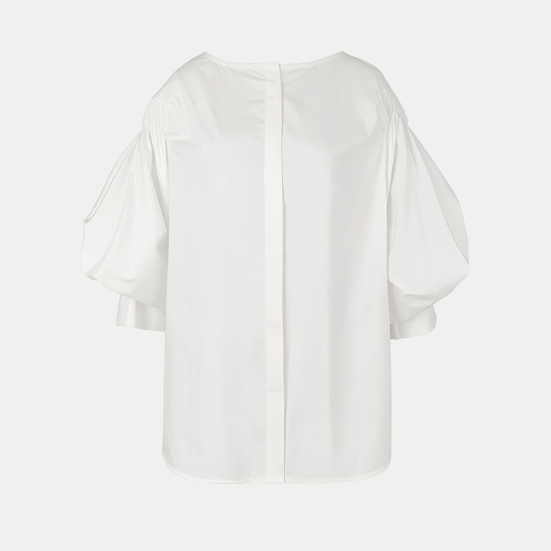 Laura | Puff Sleeve Woven Blouse