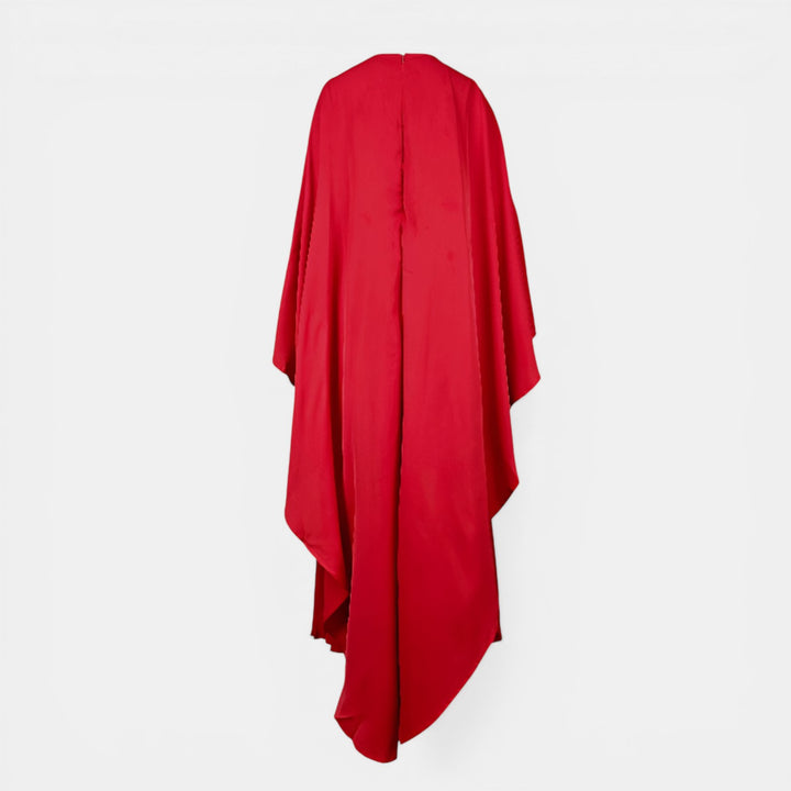 Kathleen | Cape Overlay Pleated Maxi Dress