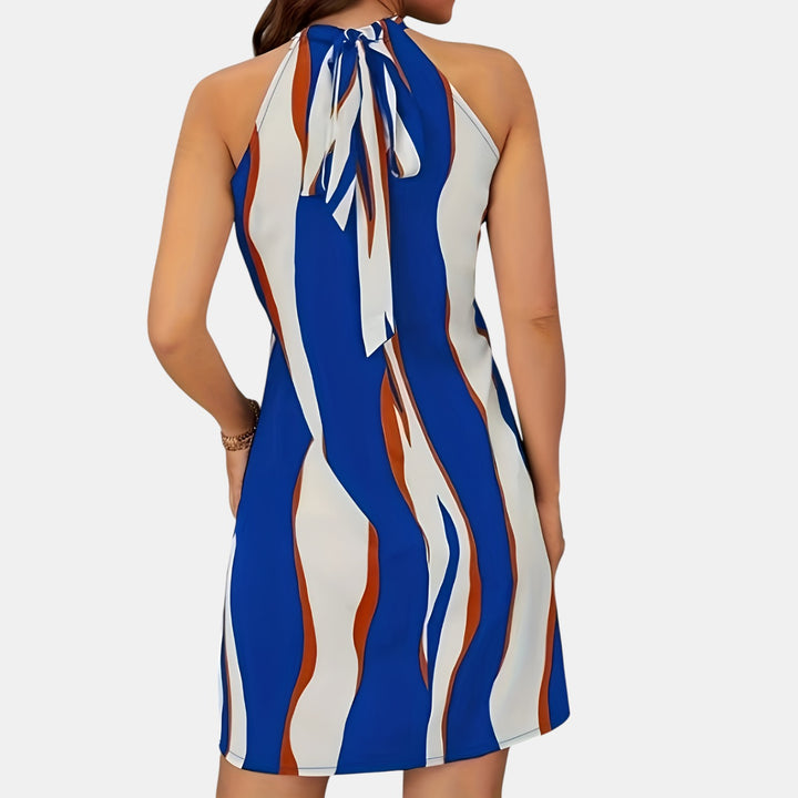 Ruth | Halter Neck Mini Dress with Keyhole Detail