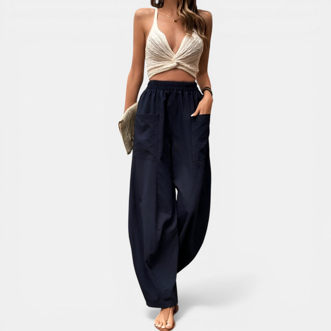 Allegra | Pull-On Wide-Leg Pants