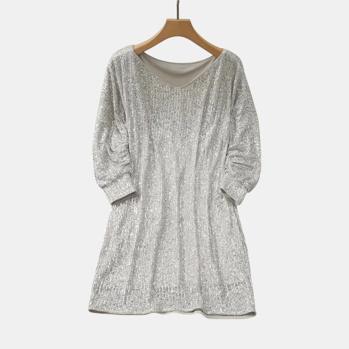 Madeleine | Sequin Long Sleeve Mini Dress