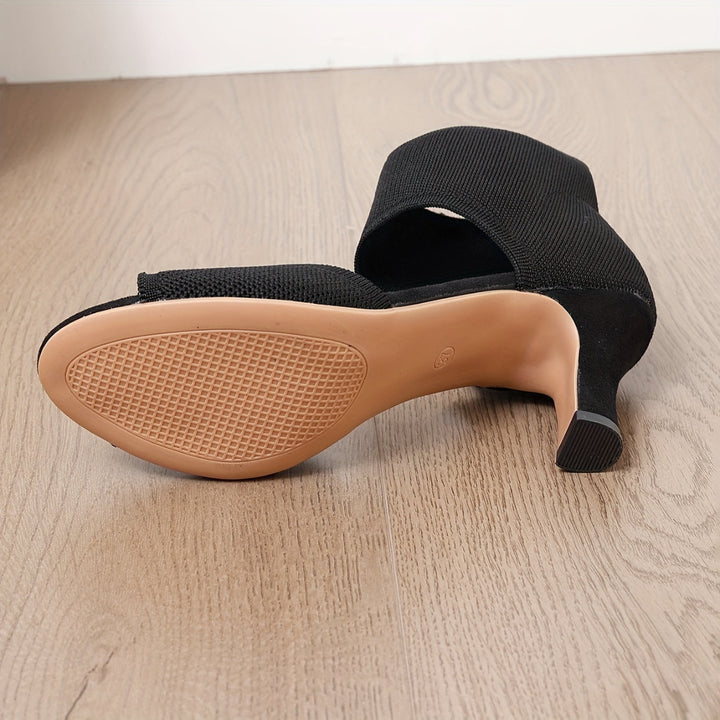 Edna | Open Toe High Heel Sandal with Wide Ankle Cuff