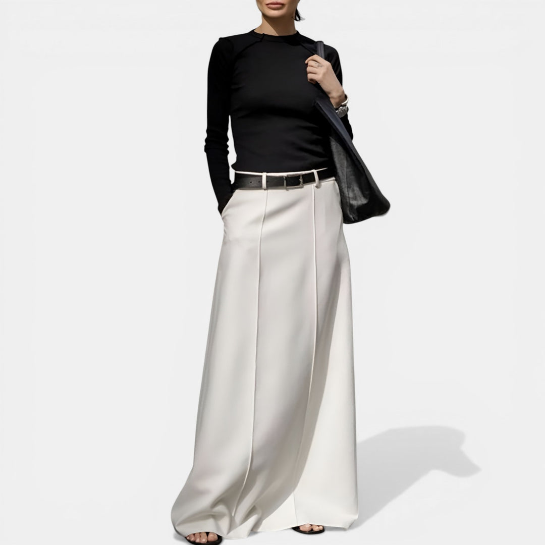 Norma | High Waist Maxi A-Line Skirt
