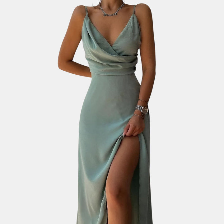 Evangeline | Spaghetti Strap Maxi Dress with Split