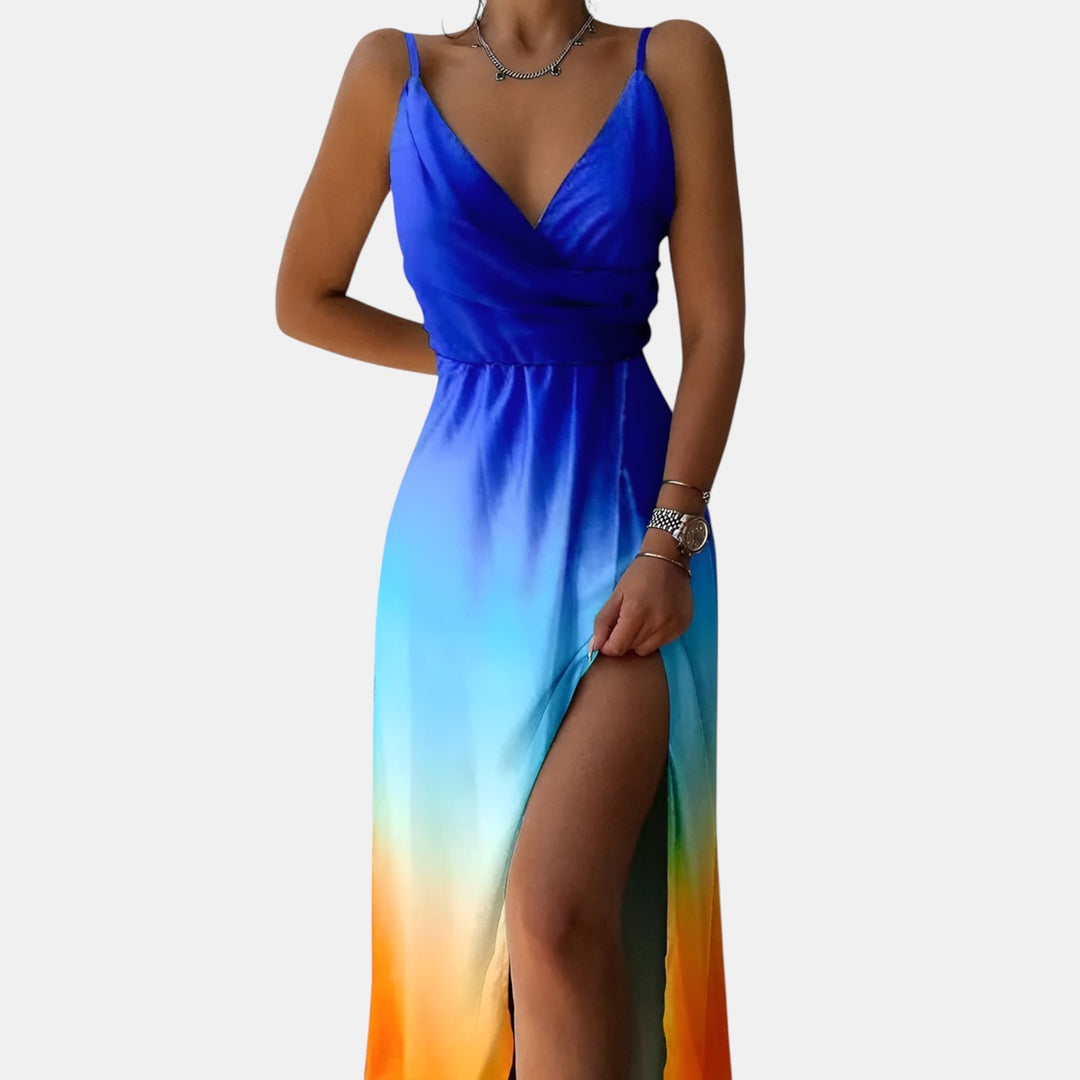 Evangeline | Spaghetti Strap Maxi Dress with Split