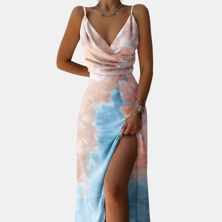 Evangeline | Spaghetti Strap Maxi Dress with Split