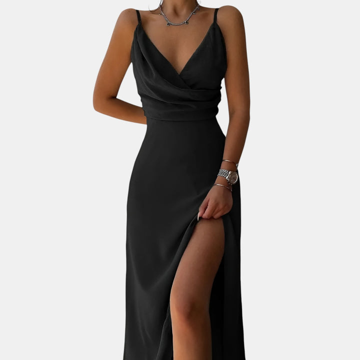 Evangeline | Spaghetti Strap Maxi Dress with Split
