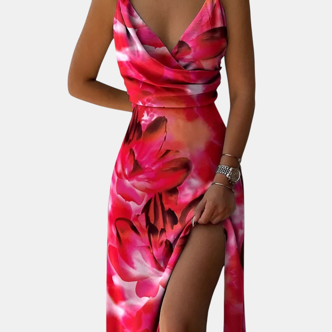 Evangeline | Spaghetti Strap Maxi Dress with Split