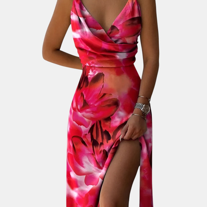 Evangeline | Spaghetti Strap Maxi Dress with Split