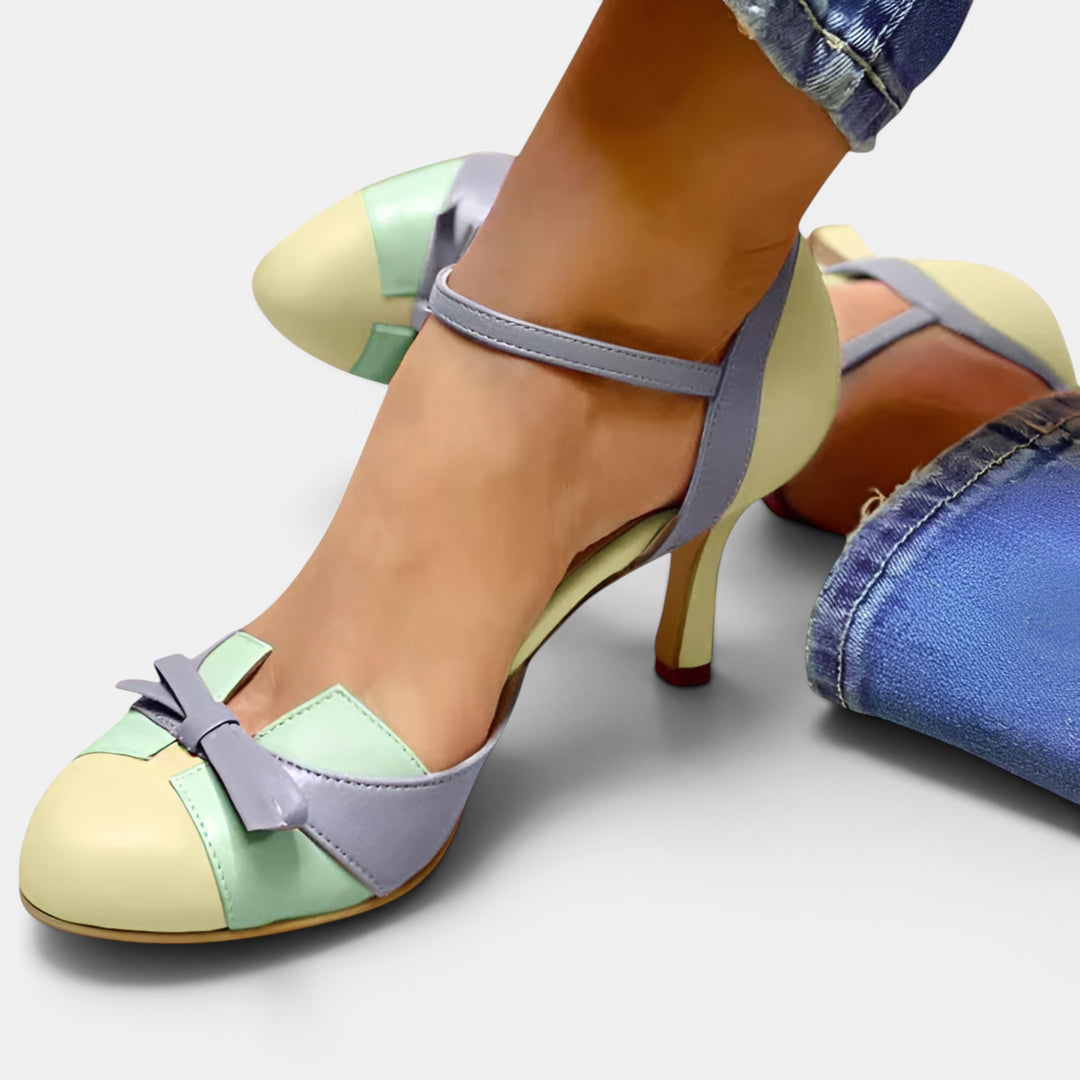 Diane | Closed Toe Heeled Sandal with Ankle Strap