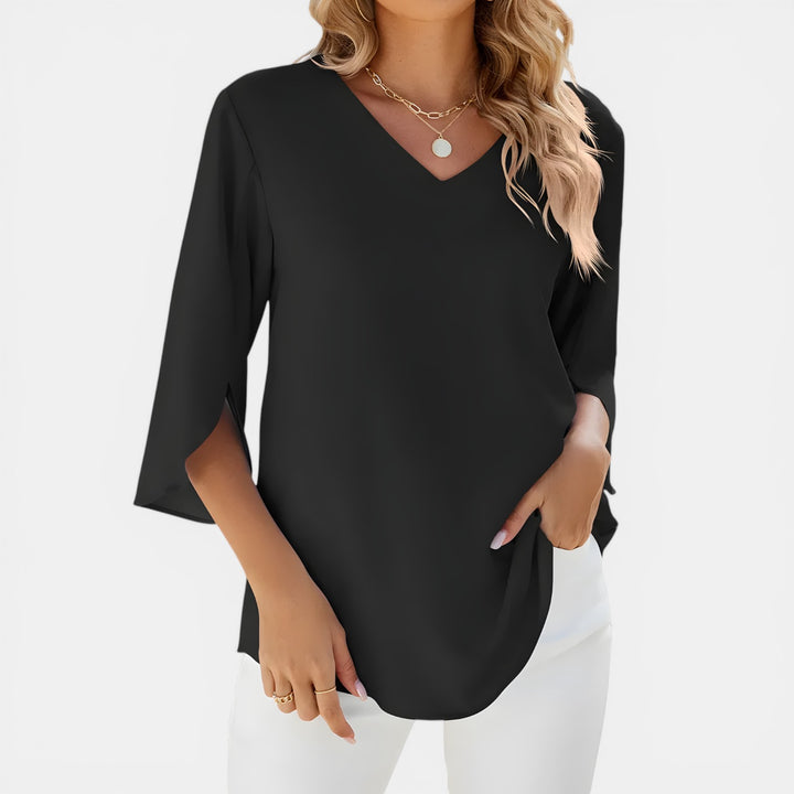 Diane | V-Neck Split Sleeve Blouse