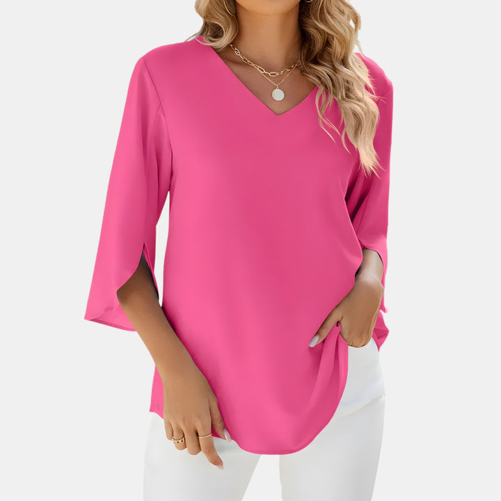 Diane | V-Neck Split Sleeve Blouse