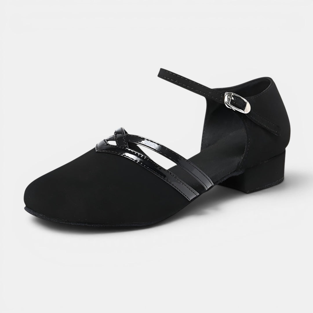 Christa | Low Heel Closed-Toe Shoe with Double Ankle Strap