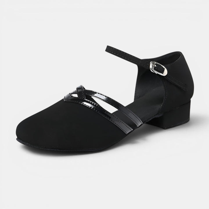 Christa | Low Heel Closed-Toe Shoe with Double Ankle Strap