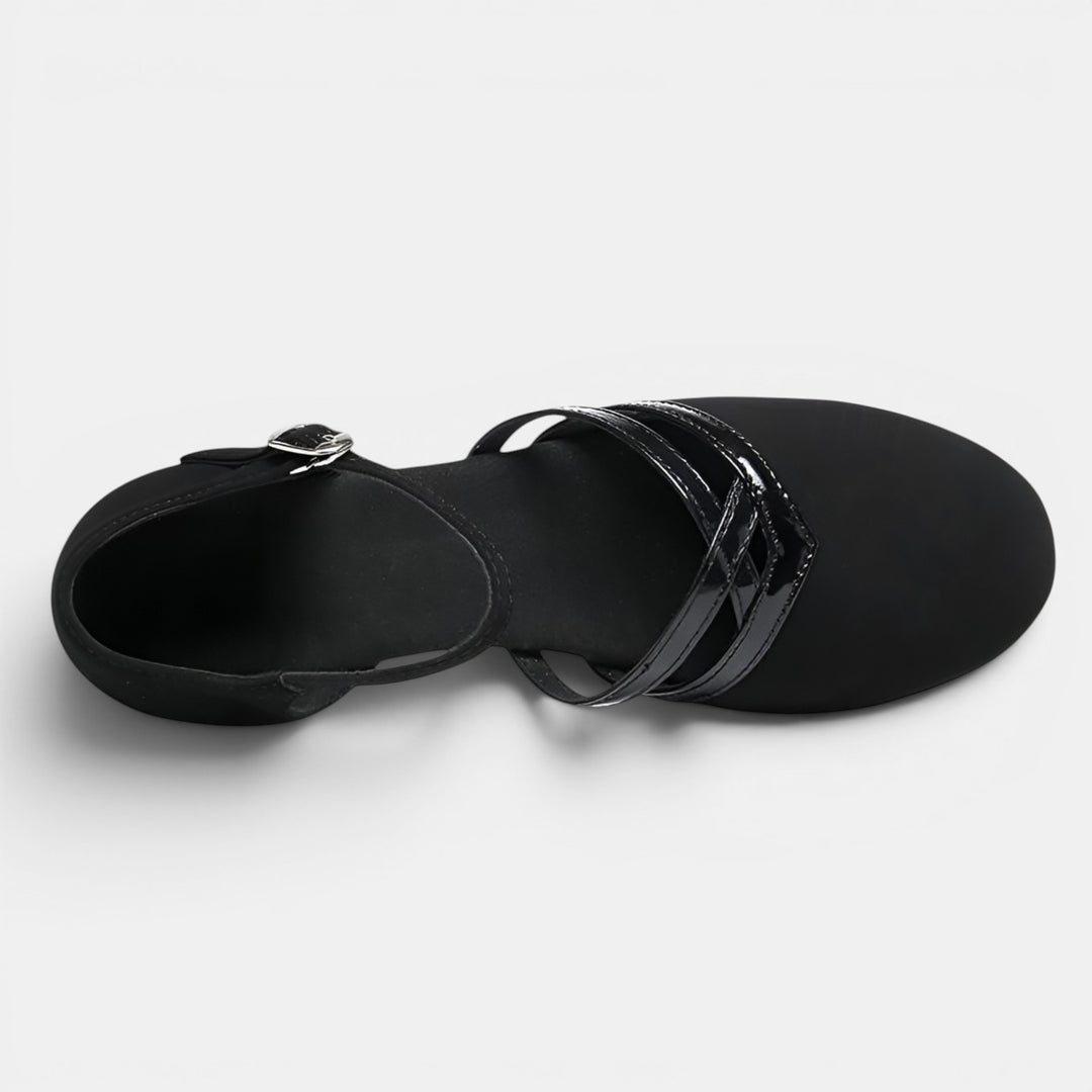 Christa | Low Heel Closed-Toe Shoe with Double Ankle Strap