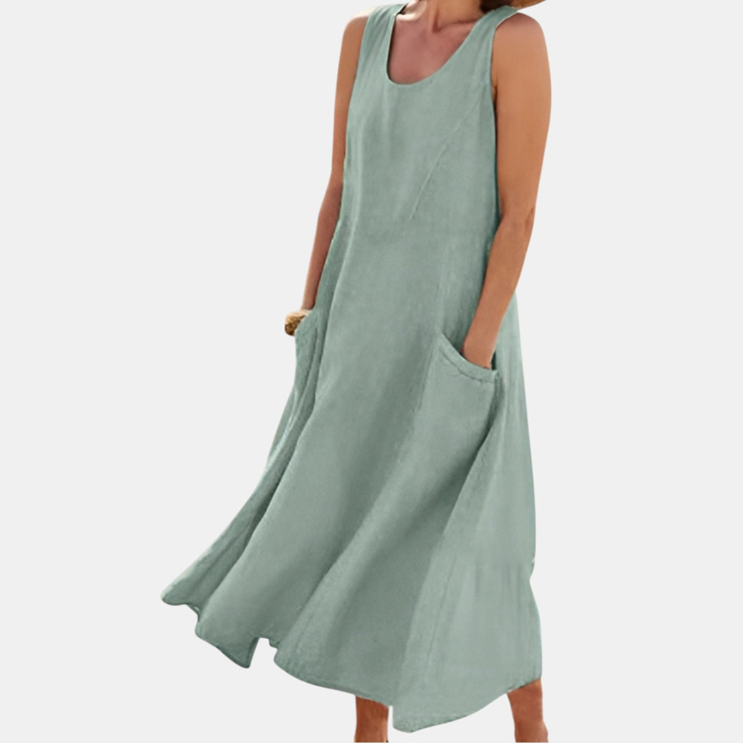 Constance | Sleeveless A-Line Maxi Dress