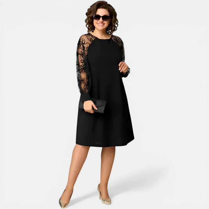 Dolores | Lace Sleeve A-Line Cocktail Dress