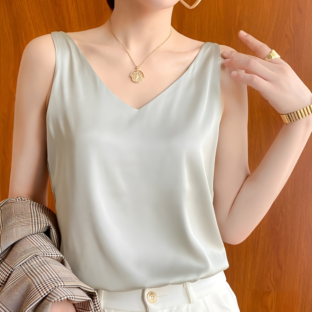 Sheila | V-Neck Wide Strap Camisole Top