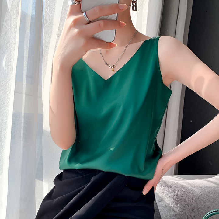 Sheila | V-Neck Wide Strap Camisole Top