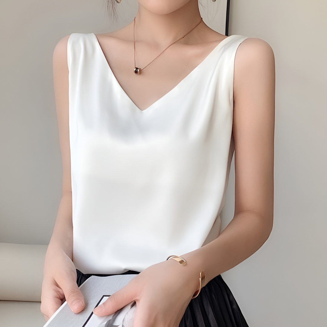 Sheila | V-Neck Wide Strap Camisole Top