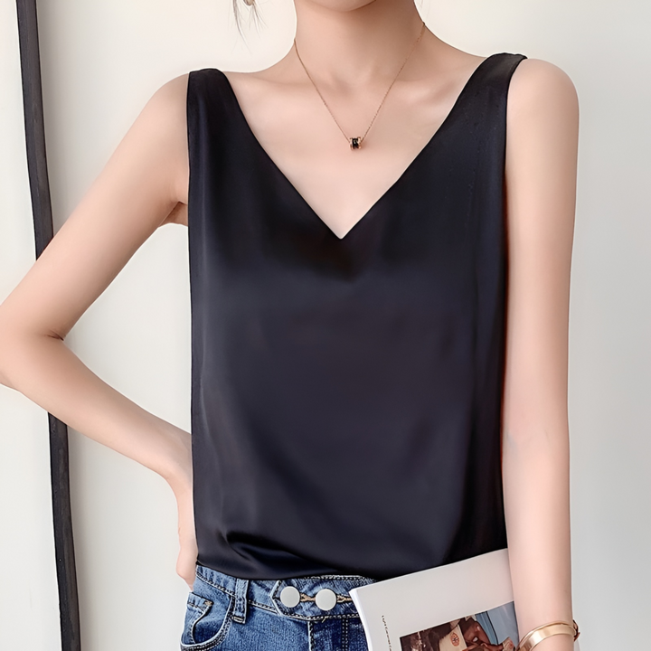 Sheila | V-Neck Wide Strap Camisole Top