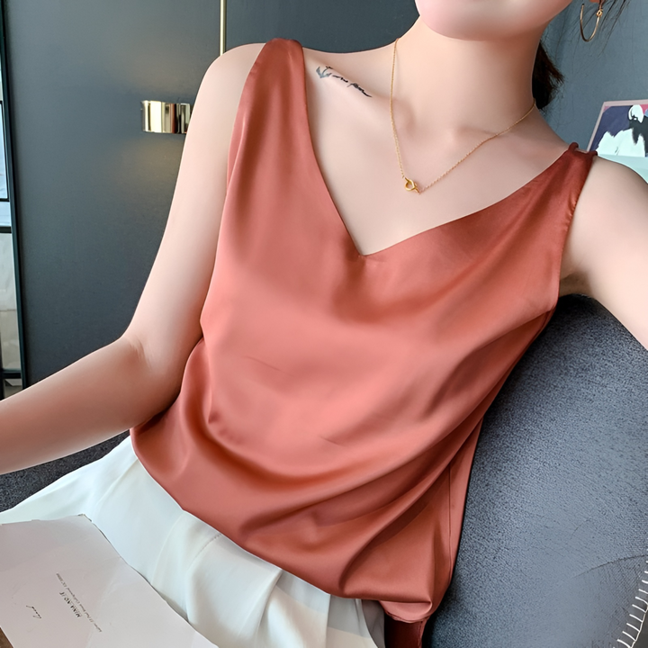 Sheila | V-Neck Wide Strap Camisole Top