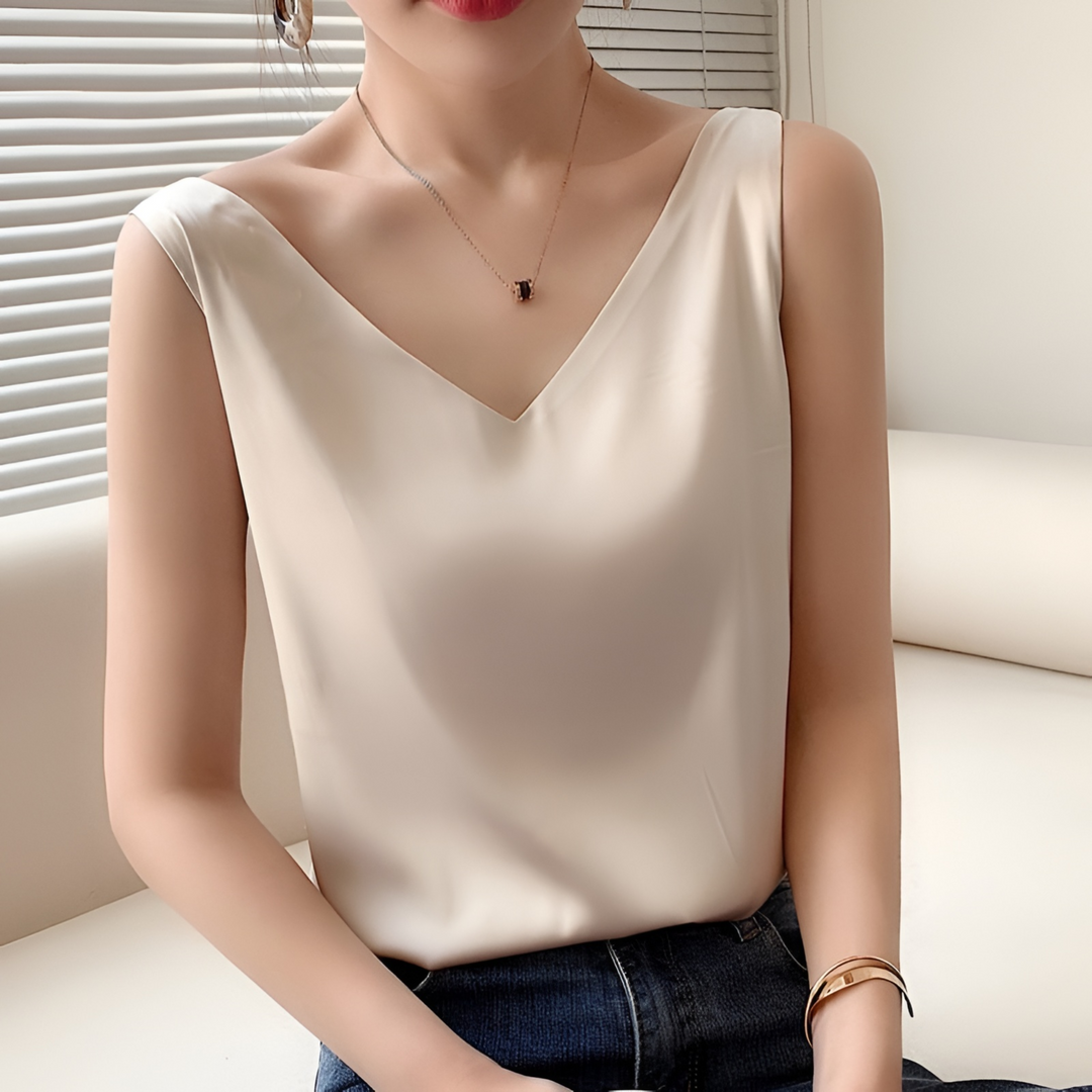 Sheila | V-Neck Wide Strap Camisole Top
