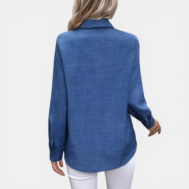 Judith | Collared Long Sleeve Button-Down Shirt