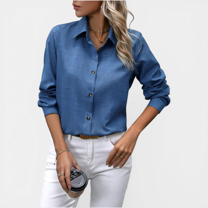 Judith | Collared Long Sleeve Button-Down Shirt