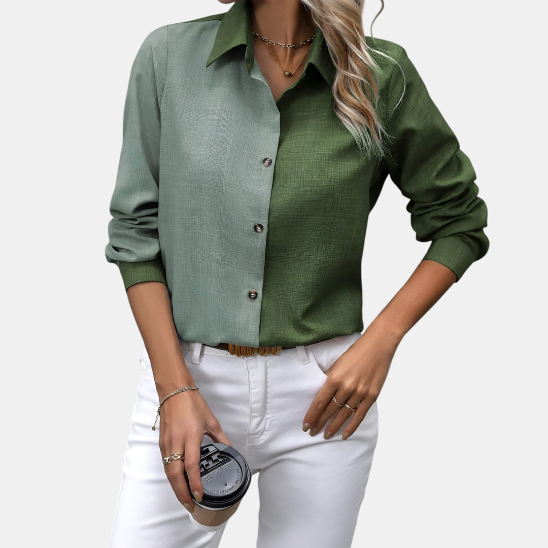 Judith | Collared Long Sleeve Button-Down Shirt
