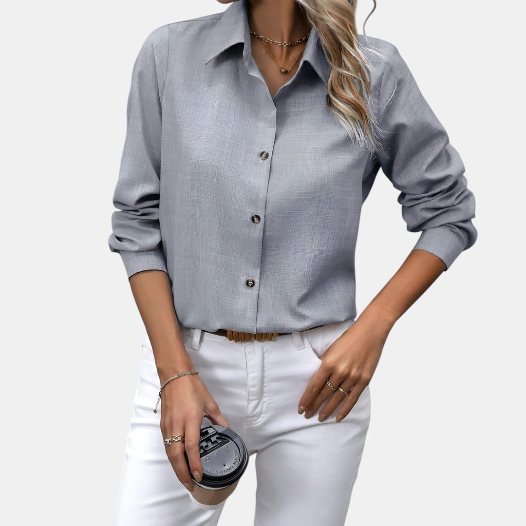 Judith | Collared Long Sleeve Button-Down Shirt