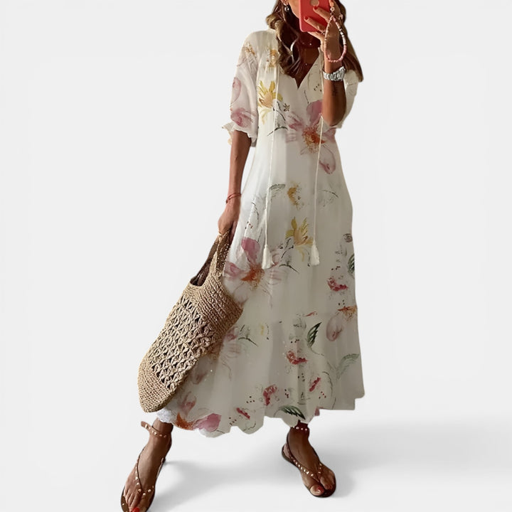 Claire | Flowy V-Neck Maxi Dress