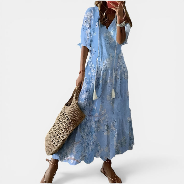 Claire | Flowy V-Neck Maxi Dress