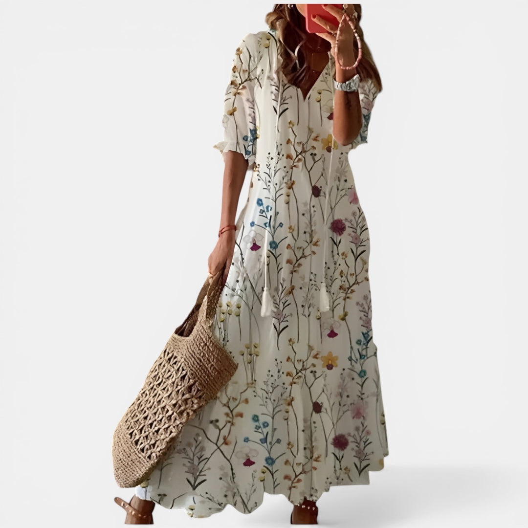 Claire | Flowy V-Neck Maxi Dress