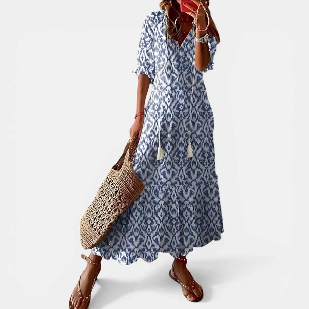 Claire | Flowy V-Neck Maxi Dress