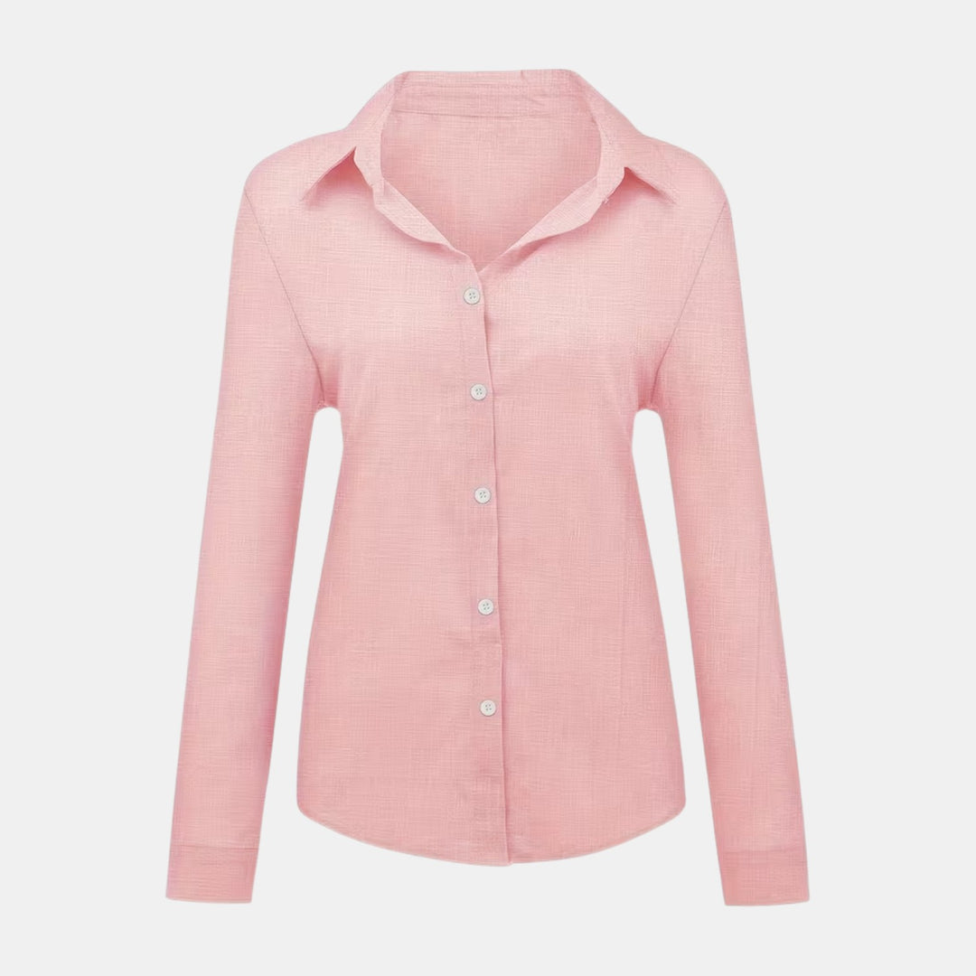Simone | Long Sleeve Button-Down Lapel Blouse