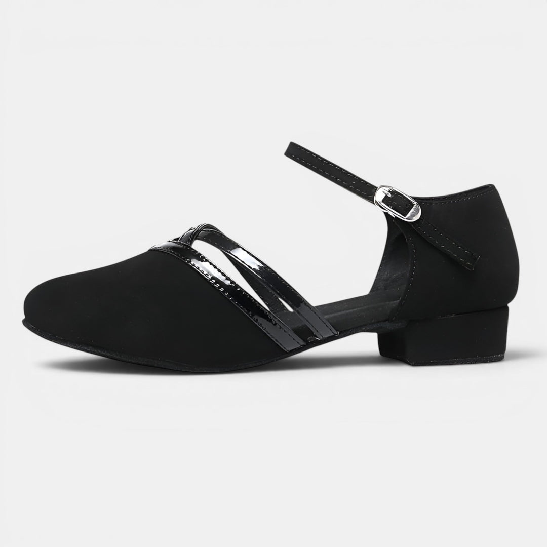 Christa | Low Heel Closed-Toe Shoe with Double Ankle Strap