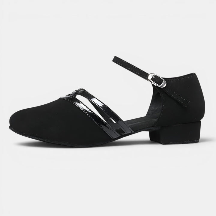 Christa | Low Heel Closed-Toe Shoe with Double Ankle Strap