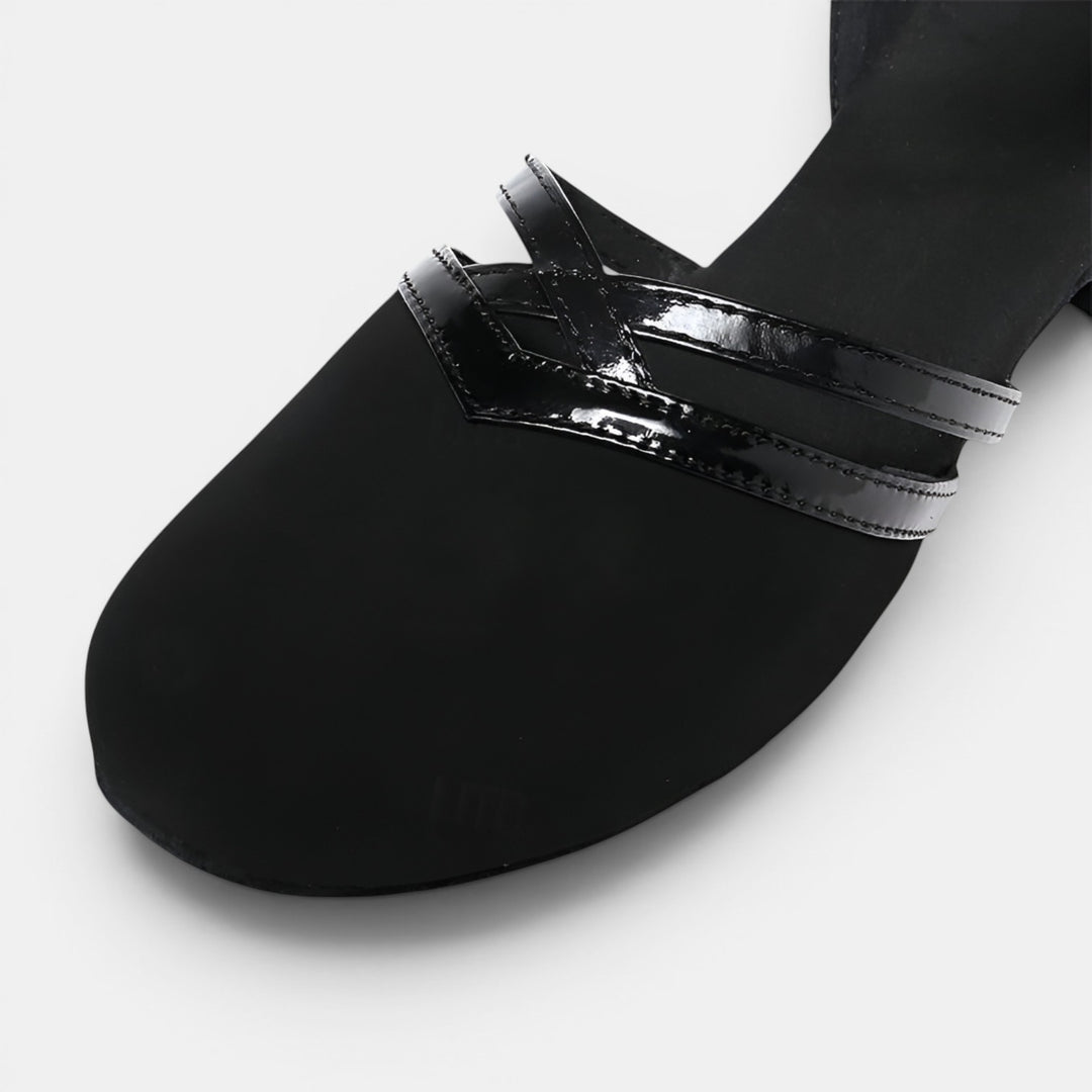 Christa | Low Heel Closed-Toe Shoe with Double Ankle Strap